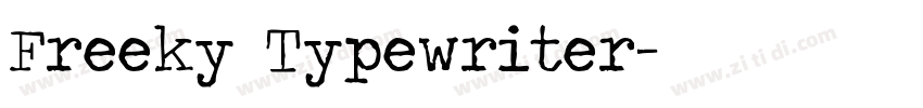 Freeky Typewriter字体转换